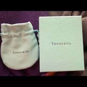 Tiffany Sterling silver script earrings